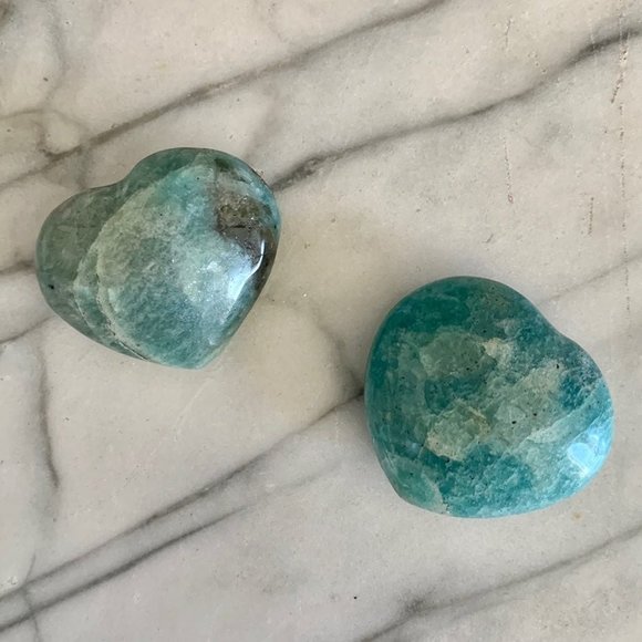 Amazonite Heart Duo - Picture 2 of 8